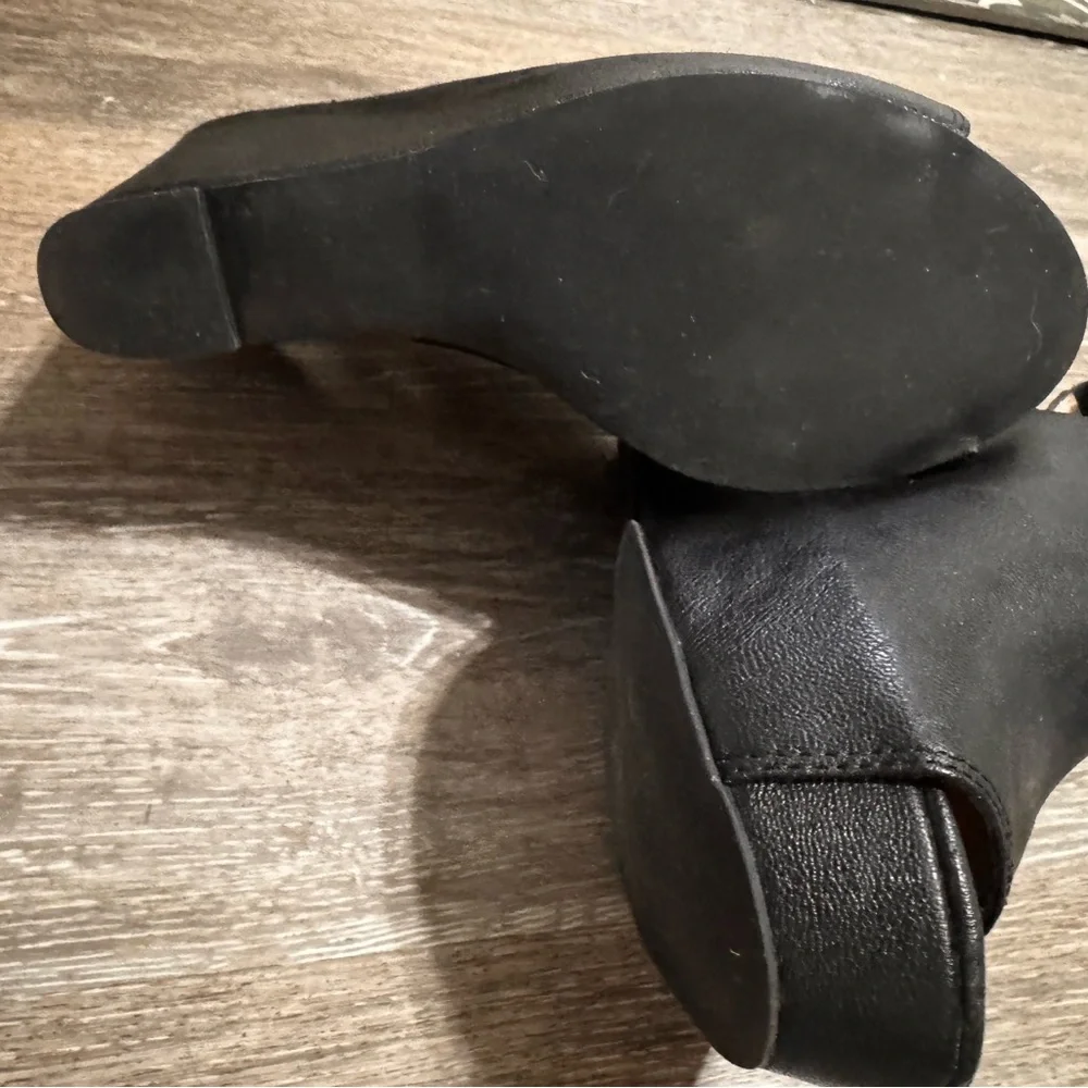 STEVE MADDEN Wedges Sandals High Heels Platforms Leather Size 8.5 - Picture 3 of 5